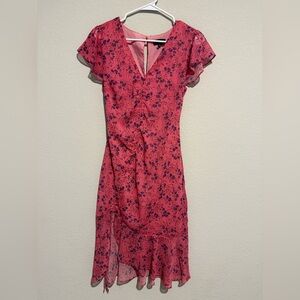MAJORELLE Pink Floral Midi Dress